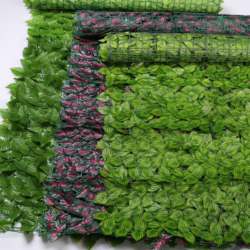 Cross-Border Green Leaf Plastic Fence: Simulated Plant Wall for Courtyard or Balcony Decoration