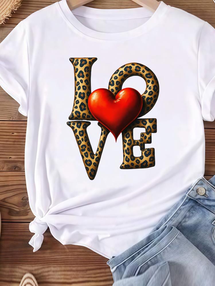 (Asian Size) Women Tee Top Clothing Casual letter cute 90s lovely  Short Sleeve T Shirt Fashion Printed Lady Female Graphic T-shirts