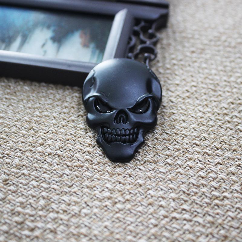 

3D Skull Ghost Head Metal Car Sticker - Harley Decorative Decal