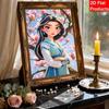 Disney Pearl Painting Mulan Portrait for Beginners and Adults, DIY Pearl Diamond Art Painting Kit for Home Wall Decor Gifts