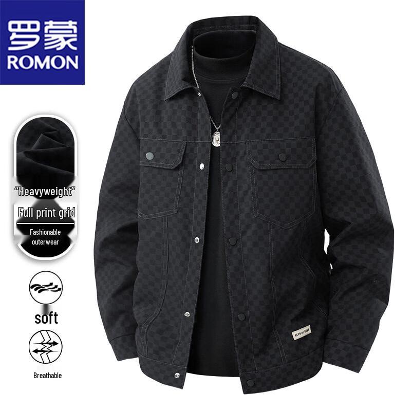 Romon Men's Breathable Lapel Collar Jacket