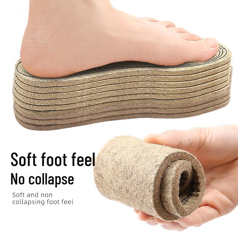 Fall/Winter Wool Felt Insoles: Thick, Warm, Shock-Absorbing, Pressure-Relieving, Multi-Size, Customizable for Sports Shoes.