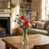 Slanted Mouth Transparent Glass Vase Water Droplet Shape Bud Vase Hydroponic Flower Vase  Wedding