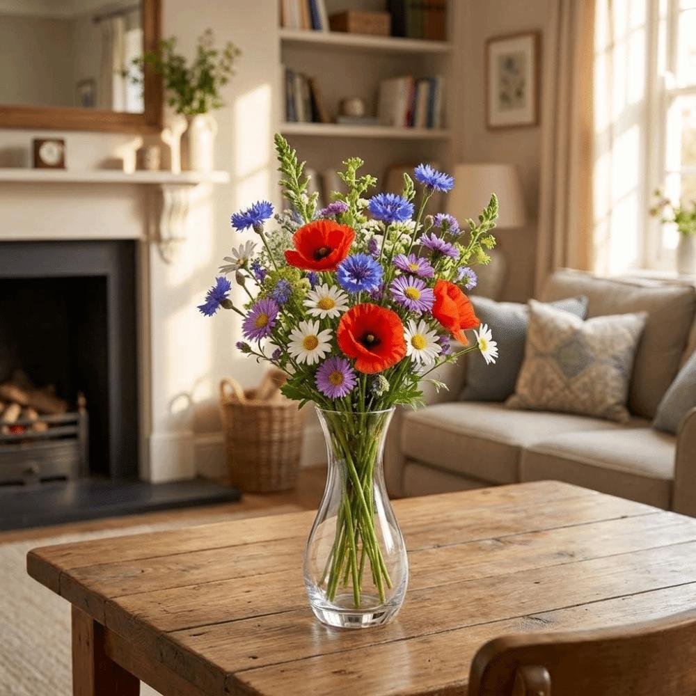 Slanted Mouth Transparent Glass Vase Water Droplet Shape Bud Vase Hydroponic Flower Vase Wedding