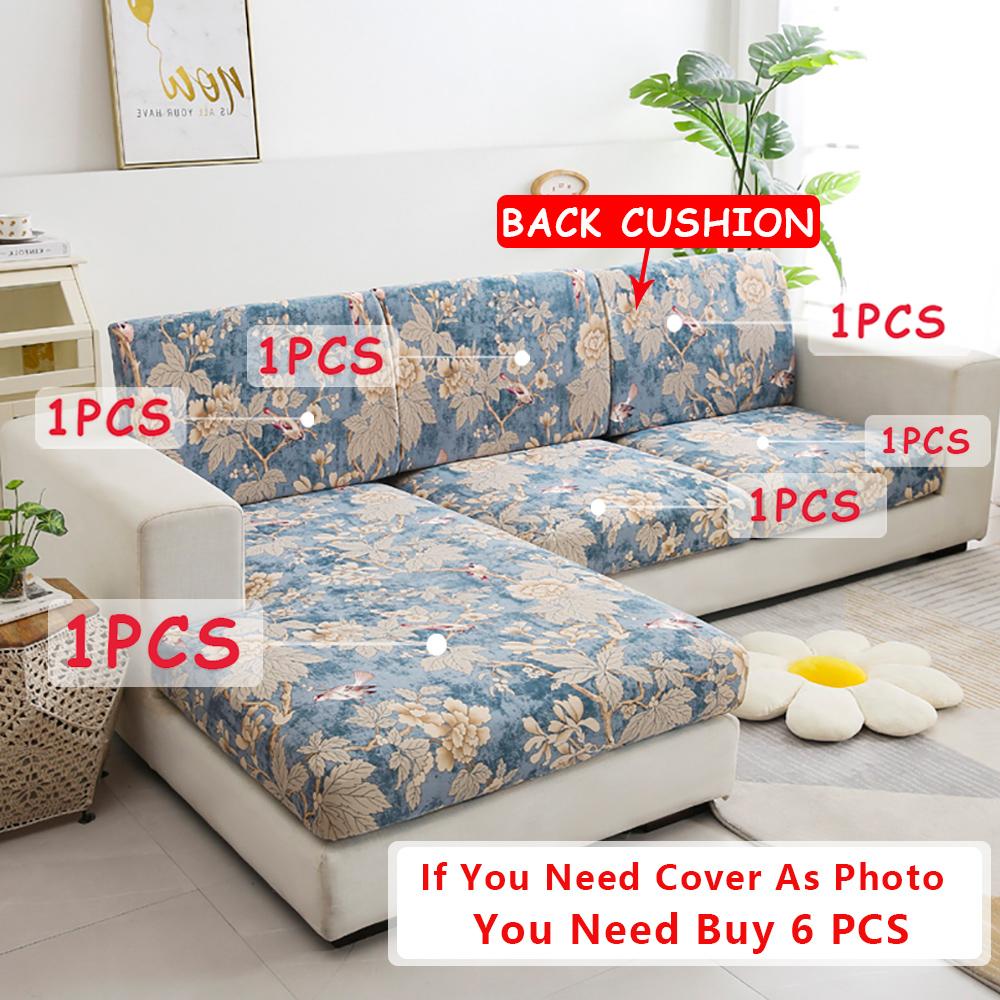 Printed Stretch Sofa Seat Cushion Cover L-shaped Corner Couch Sofa Slipcover for Living Room Wedding Elastic Seat Cushion Cover
