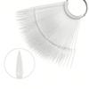 50 Pcs Square Nail Swatch Sticks With Metal Split Ring ,Nail Color Swatch Sticks With Ring - Clear Fan-Shaped Color Display Nail Salon Supplies