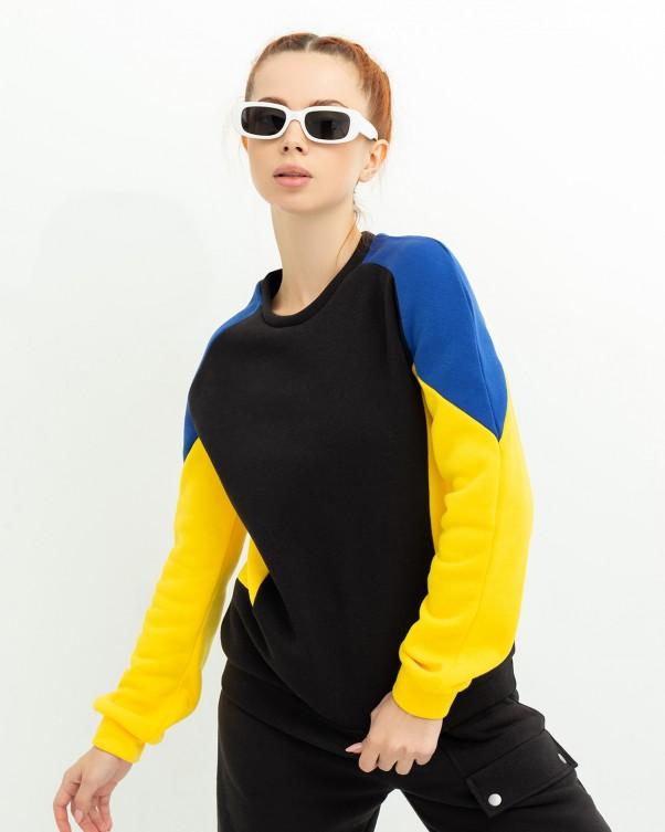 

Світшот із синьо-жовтими вставками ISSA Plus XXL