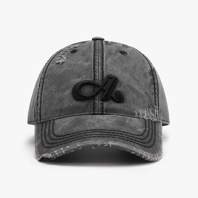 Spring And Summer Letters Three-Dimensional Embroidery Holes Soft Top Men'S Cap Personality Versatile Baseball Cap High Quality