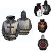 Cross Knight Cosplay Sweatshirt Soft Comfortable Unisex 3d Printed Hoodie Jacket For Medieval Style