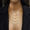 Gold Multi Layer Twisted Rope Chain Necklace Three Layered Design Necklace for Women Fashion Jewelry