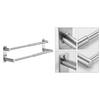 Brushed Nickel Stainless Steel Double Towel Bar Built for Durability and Functional Design In Compact Bathrooms and Small Spaces