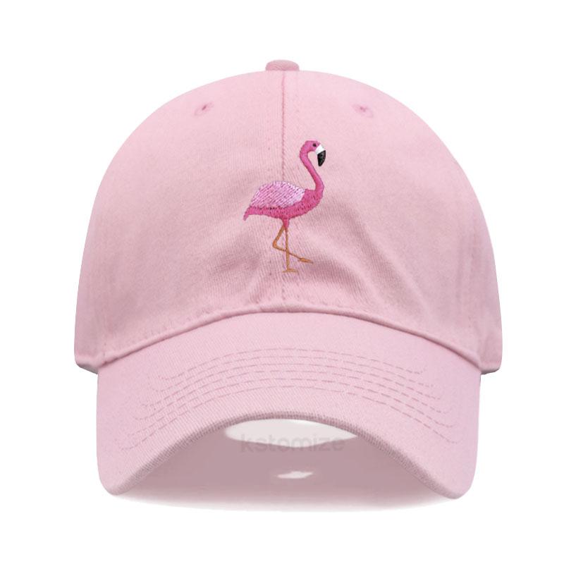 Animal Embroidery Flamingo Baseball Caps For Men Women Retro Soft Washed Cotton Dad Hat Snapback Cap Dropshipping