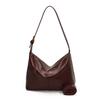 Fashion Solid Color PU Zipper Women's Shoulder Bag 2026 New Soft Versatile Simple Handbag Large Capacity Popular Crossbody Bags