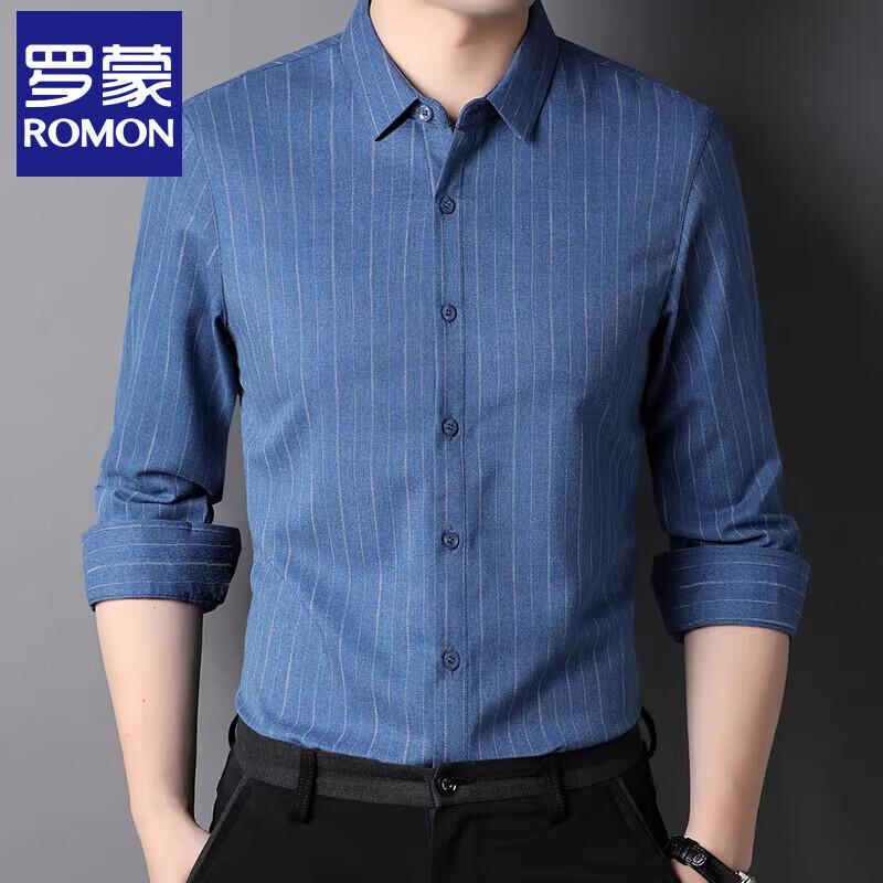 Luomeng Men s Casual Long-Sleeve Shirt 3XL