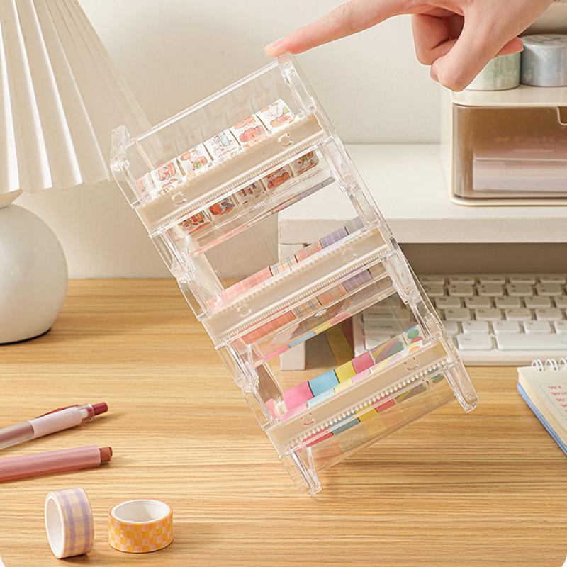Creative Washi Tape Cutter Set Tape Tool Transparent Tape Holder Tape Dispenser School Supplies Office Stationery For Student