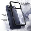 Coque + 2 Verres Trempés pour iPhone 18 Pro Max, Antichoc Transparent avec Bordure Silicone Noir