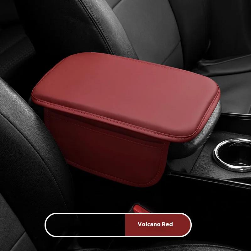 Housse de console centrale de voiture Coussin de boîte d'accoudoir avec poche Tapis d'accoudoir Coude Accoudoir Rangement Pour Vw Jetta Mk6