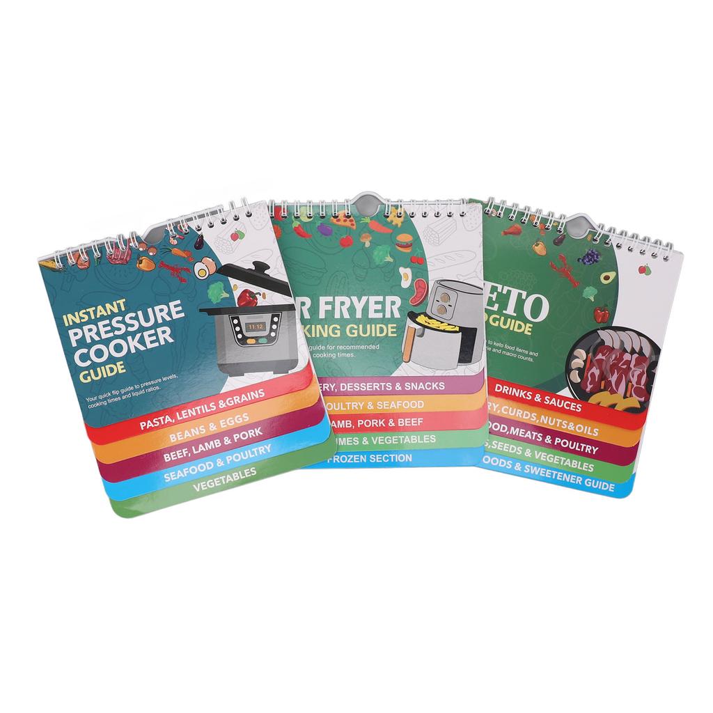 Food List Guide Charts Wall Calendar Style with Magnets Cooking Times Chart for Keto Diet Pressure