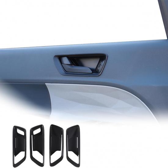 

ABS Car Inner Door Handle Frame Trim Cover for Ford Maverick 2022-2024 Auto Door Handle Bowl Frame Decor Cover Interior Accessories (Carbon Fiber) матовый черный