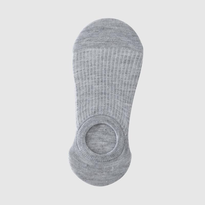 Dámské jarní a letní nové univerzální jednobarevné silikonové protiskluzové neviditelné ponožky do lodiček s vertikálním pruhem