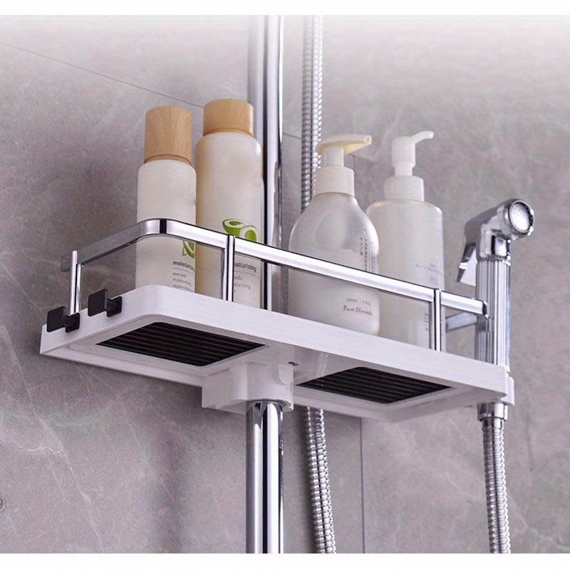 1Pc Shower Storage Holder Rack Organizer Bathroom Shelf Shampoo Tray Stand No Drilling Floating Shelf for Wall Household Item.