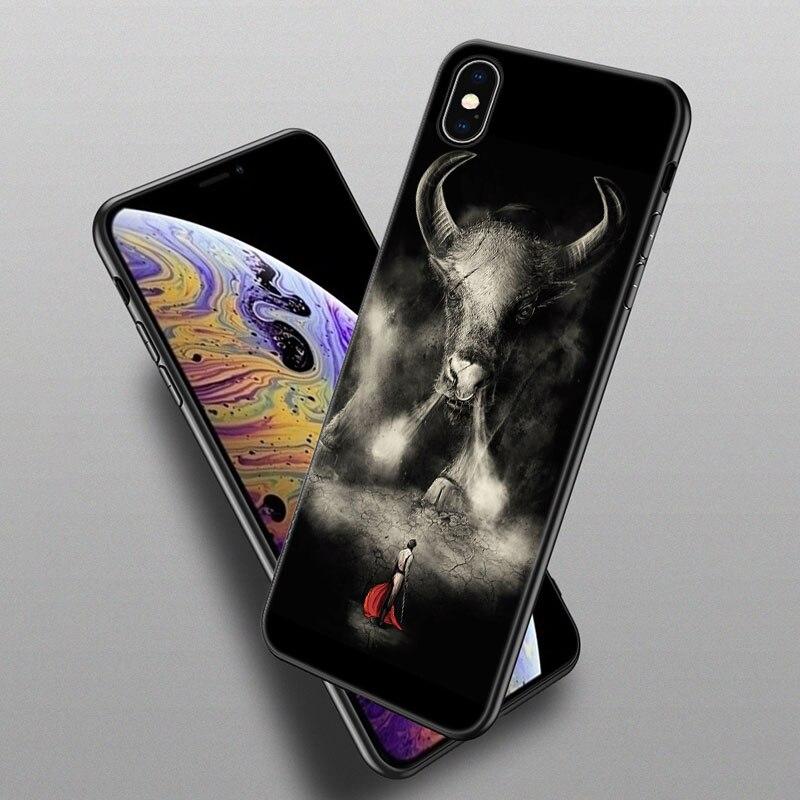 Spansk Matador Mobilskal För Apple iPhone 13 12 Mini 11 Pro XS Max X XR 8 7 6S 6 Plus SE 2020 5S 5 Mjukt TPU Svart Skydd