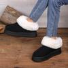 fashion 2024 New Women's Short Plush Warm Snow Boots Casual Shoes Suede Fur Chelsea Ankle Boots Flat Thick Sole Women's Shoes
