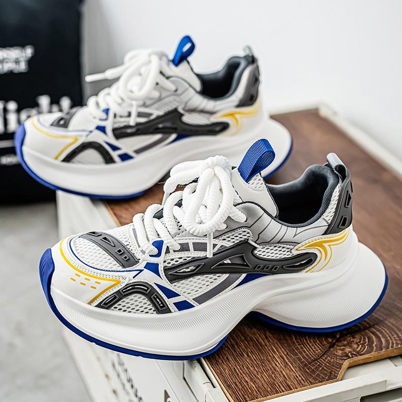 

39-46large-size Shoes for Men High Quality Casual Running Sports Men Shoes Height-increasing Thick-soled Men s Platform Sneakers 39