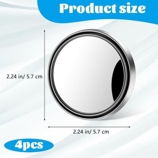2Pcs Blind Spot Mirror Auto 360° Wide Angle Convex Rear Side View Car Truck SUV