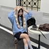 Windproof Winter Knitted Scarf Keep Warm Stripes Hat Scarf Hooded Scarf for Women  Autumn Winter