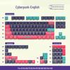 Cyberpunk Transparente PBT Fünfseitige Thermosublimation Mechanische Tastatur Russische Tastenkappen