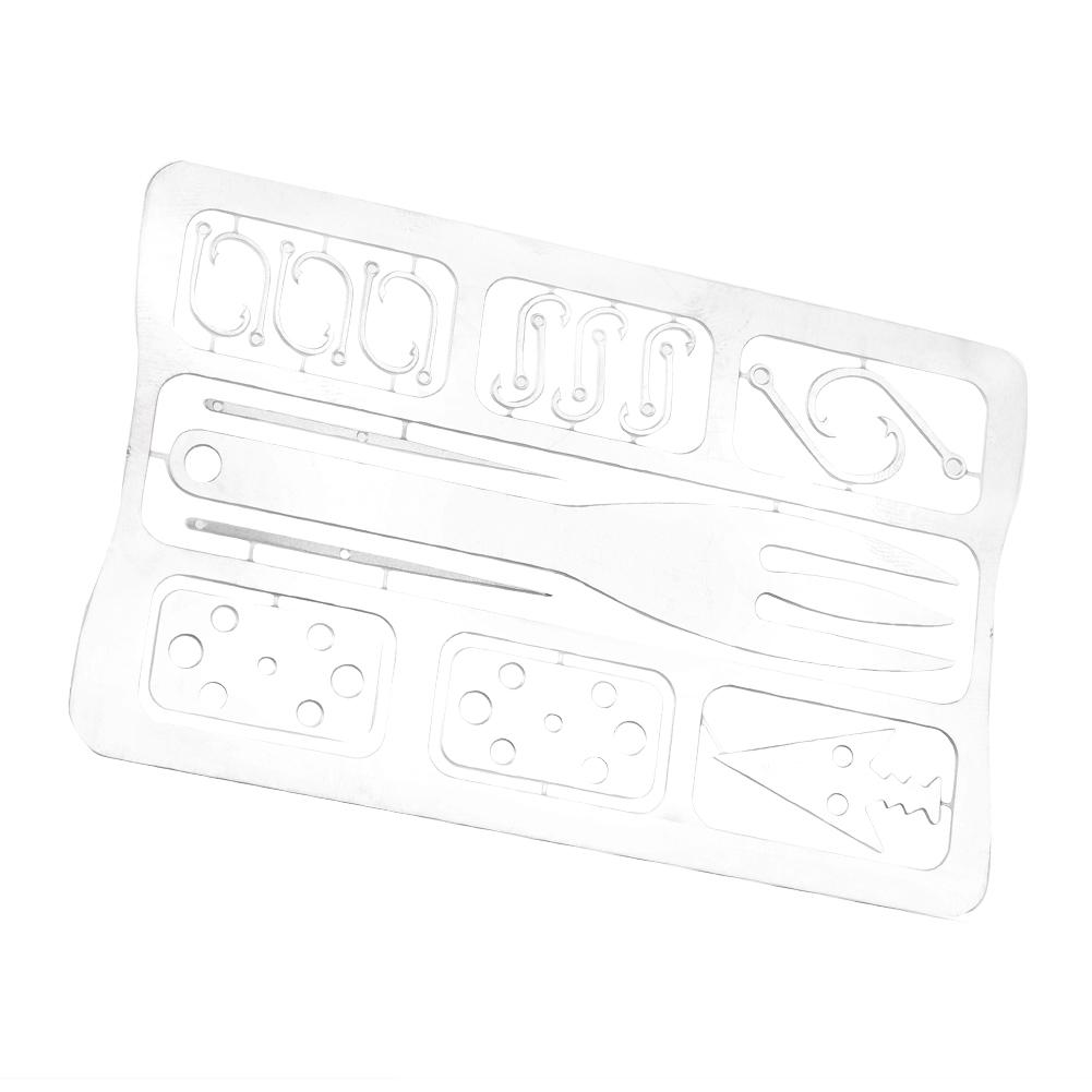 Multiwerkzeug Campingausrüstung Überlebenswerkzeuge Jagd Notfallset Angelausrüstung Angelhakenkarte