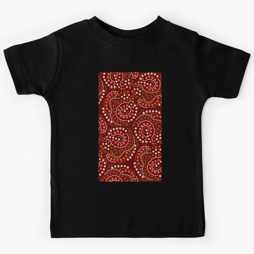 Metallic Dot Art Red Kids T-Shirt 160