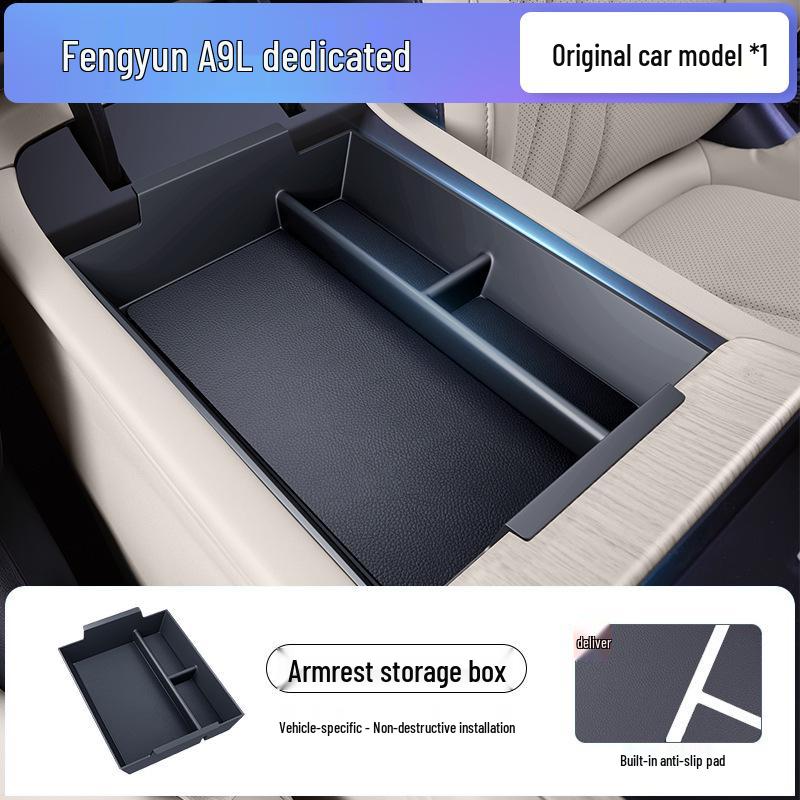Center Console Storage Box for Fengyun A9L 2025 Armrest Modification