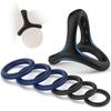 Silicone Penis Rings Cock Ring Erection Enhancing Triangular Penis Ring With Massage Beads Delayed Ejaculation Sex Toys For Men