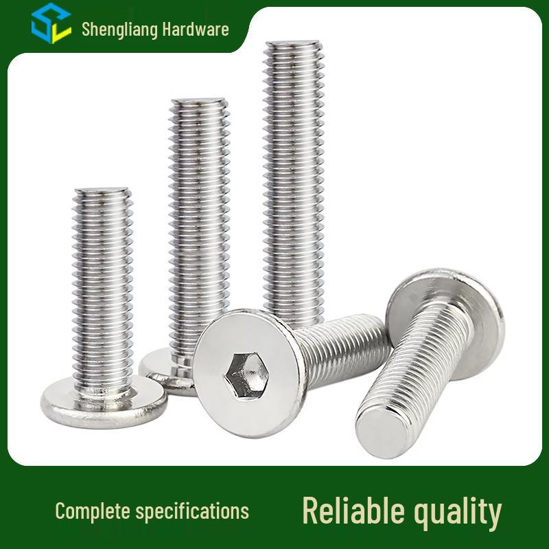 304 Stainless Steel Countersunk Flat Head Hex Socket Screw M1.4-M5 M4*18 (120 pcs)