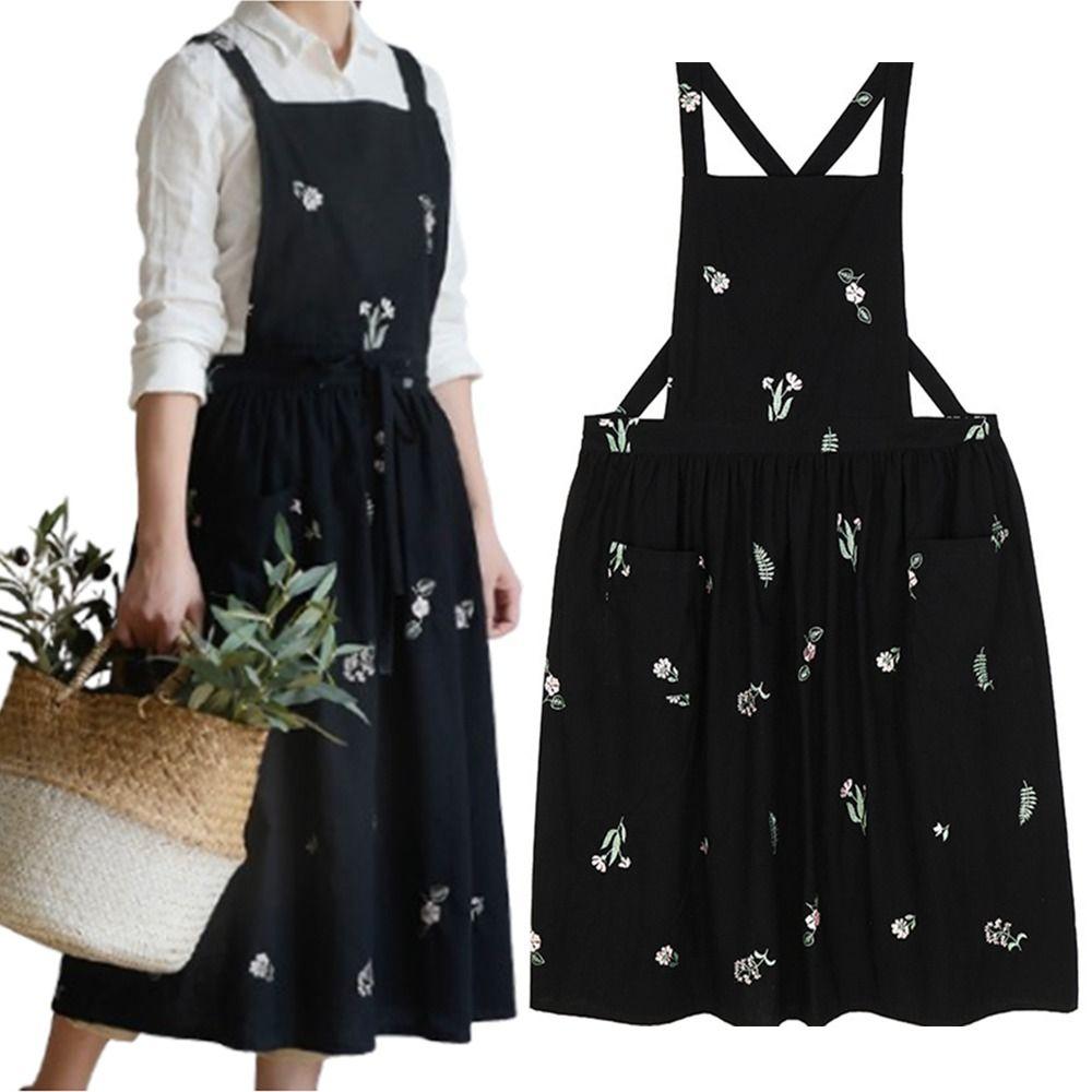 X-Back Kitchen Cooking Apron Cotton Waiter Extended Aprons Portable Cleaning Apron Restaurant Use