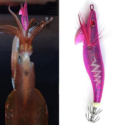 Luminous Wood Shrimp Lures Glow In Dark Squid Jig Hook Bait Simulation Jigging Hard Bait for Octopus Cuttlefish Fishing Tackle