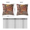Burgerzilla Square Pillowcase Polyester Linen Velvet Pattern Zip Decor Throw Pillow Case Home Cushion Cover