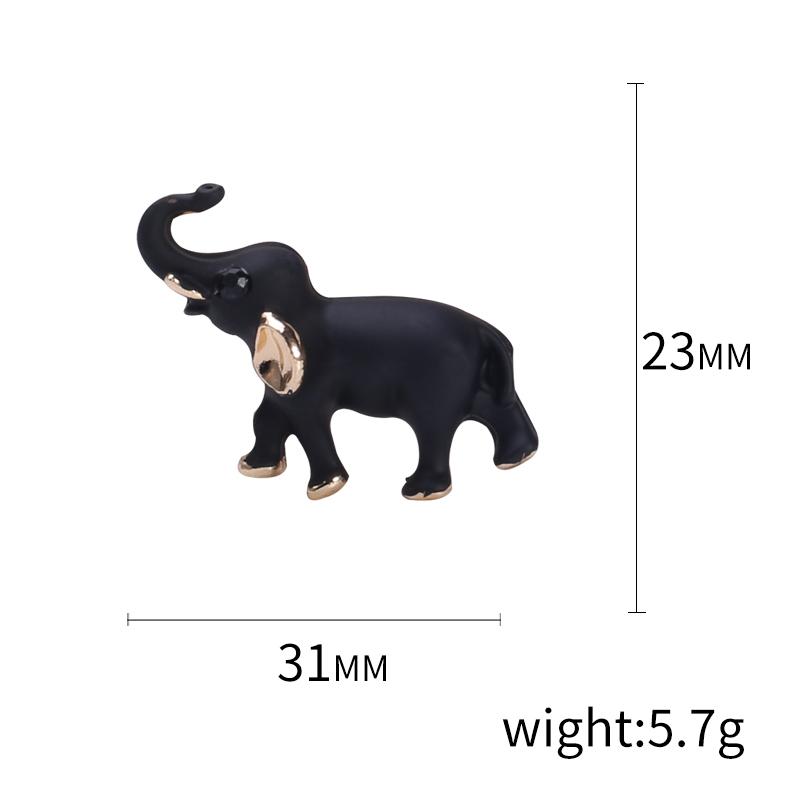 Rhinestone Elephant Brooch for Women Unisex Glass Animal Pin Mammoth Lapel Pins Banquet Party Backpack Gifts Jewelry Accessories