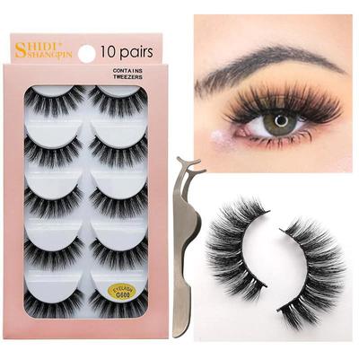 Shidi Shangpin 3d Mink False Eyelashes 10 Pairs Set MINK Thick Eyelashes