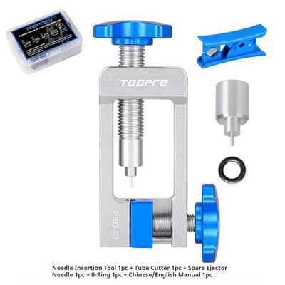 Bicycle Hydraulic Brake Bleed Kit with T-Handle Oil Injection Tool Bike Brake Hose Cutter for Accurate Braking System Maintenanc