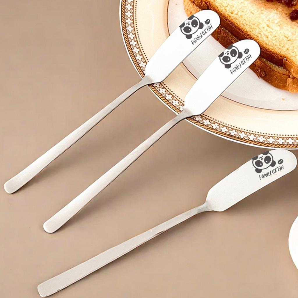 2/4PCS 304 Stainless Steel Butter Knife Long Handle Cheese Cutter Bread Toast Wipe Cream Cutlery Jam Spreader Kitchen Gadgets