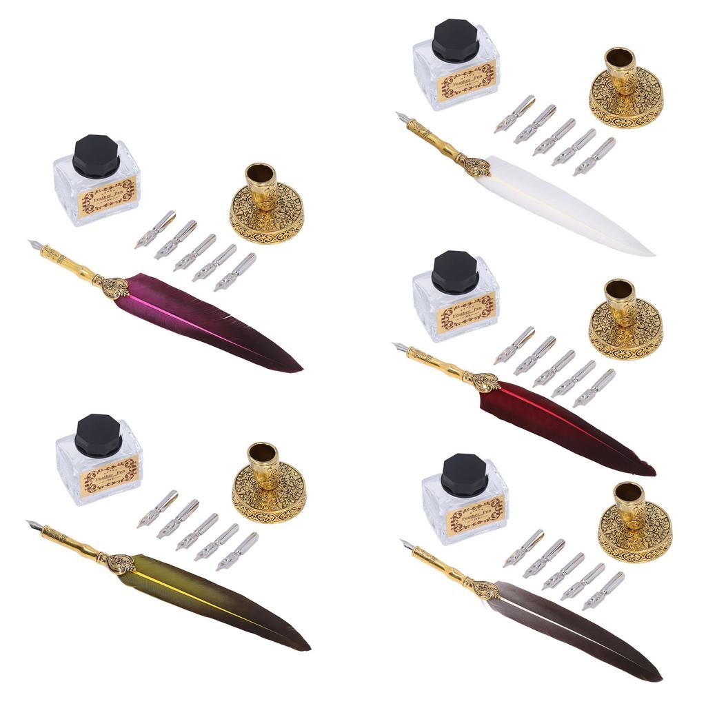 Pen Fluent Comfortable Writing Vintage Elegance Exquisite Workmanship Quill Pen for