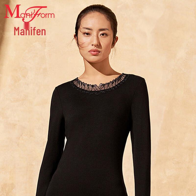 

Maniform Women s Sexy Lace Cashmere Blend Base Layer Top 160/85