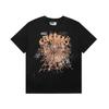 Foreign Trade Meichao Sp5der555555 Spider Web Printing Summer Loose Trend Men's and Women's Couples Short Sleeve T-Shirt Summer