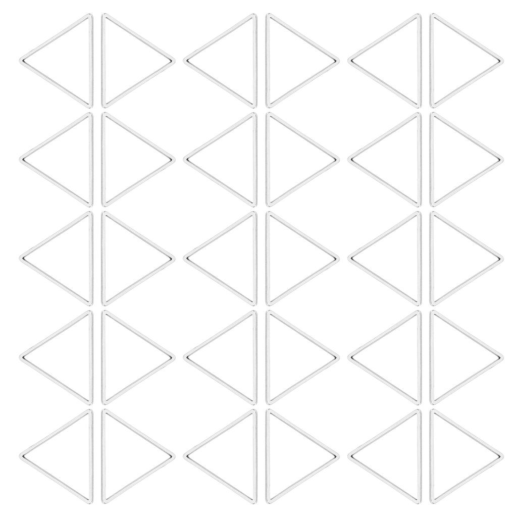 30pcs Stainless Steel Open Bezel Pendants Jewelry DIY Hollow Frame for Resin Jewelry MakingTriangle L