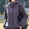 Trendy Short Purple Coat for Women Slimming Unique Style Spring Outfit Petite Sizes