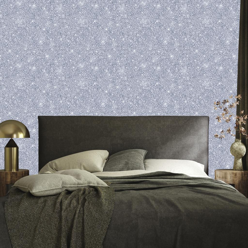 Blue and light gray glitter wallpaper for living room and bedroom 50x1000