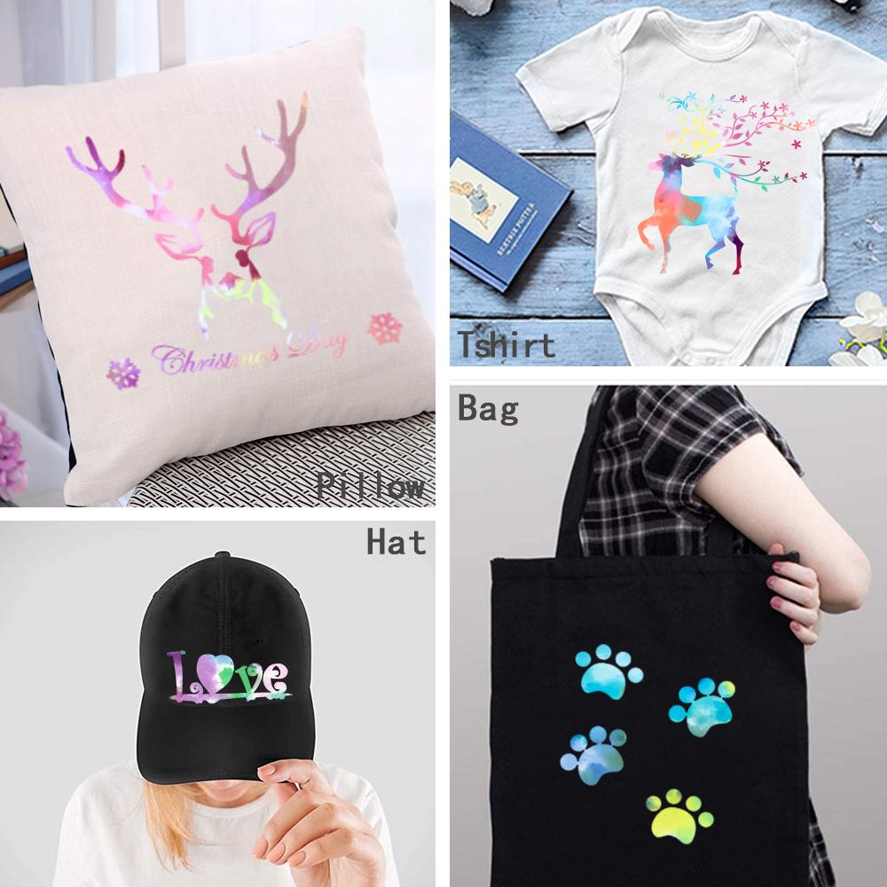 Wolken Aquarell Batik HTV Aufbügeln T-Shirt Wärmeübertragungsvinyl Schild Muster schneiden Folie für Kleidungsstück Tasche Hut Stoff DIY